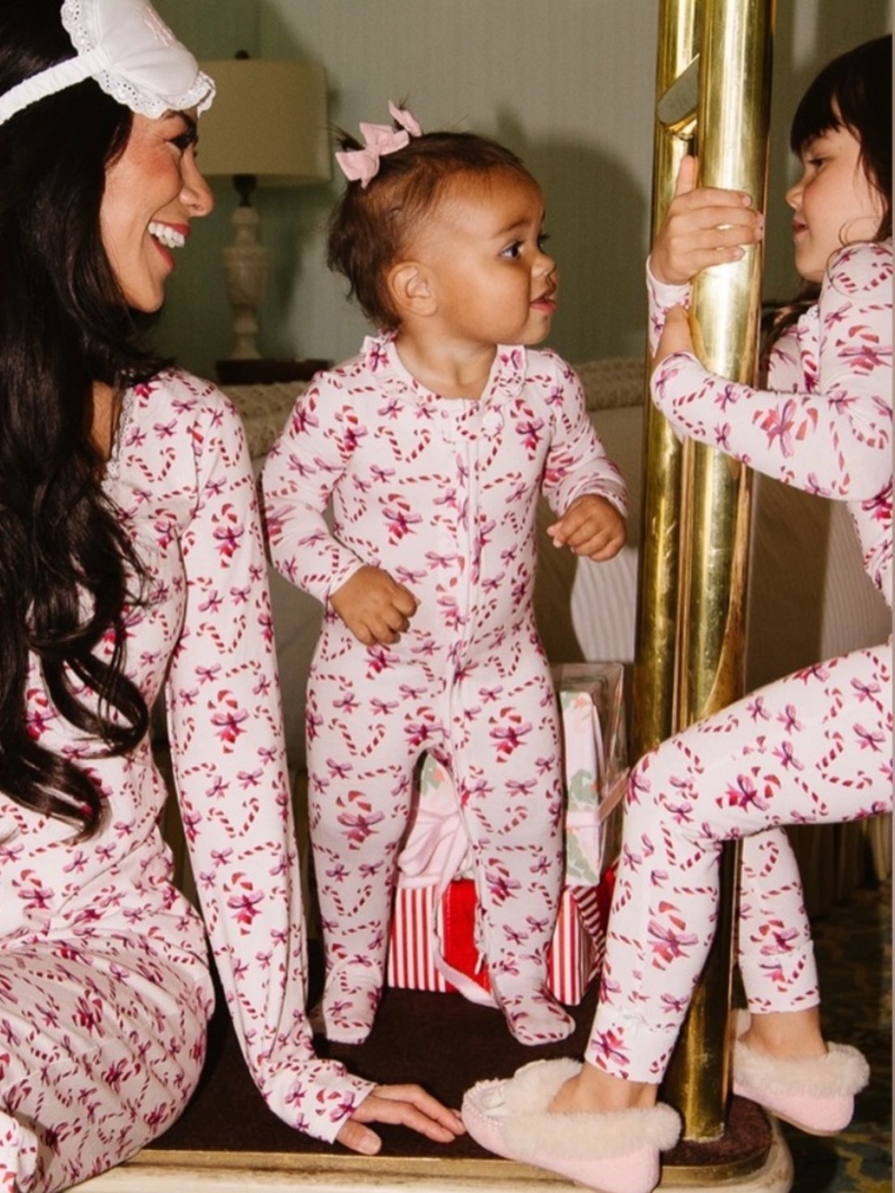 Ivy City Co SET women’s pajamas candy cane large pants long sleeve